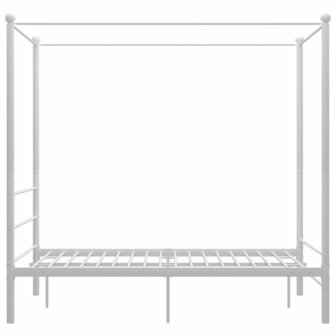 Hemelbedframe metaal wit 140x200 cm  3