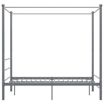Hemelbedframe metaal grijs 140x200 cm  3