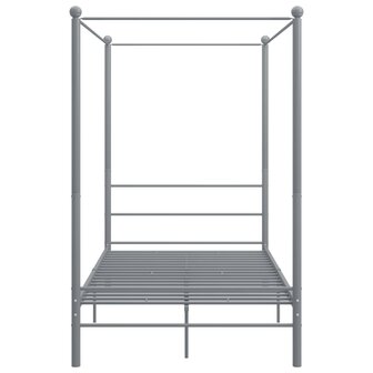 Hemelbedframe metaal grijs 140x200 cm  4