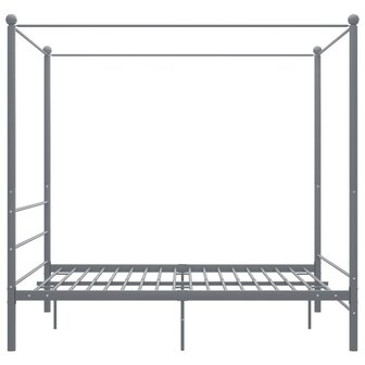 Hemelbedframe metaal grijs 160x200 cm  3