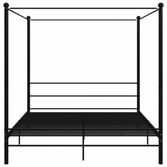 Hemelbedframe metaal zwart 200x200 cm  4