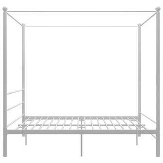 Hemelbedframe metaal wit 200x200 cm  3