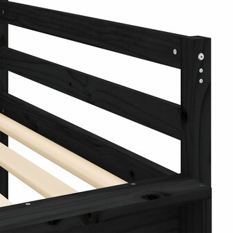 Kinderhoogslaper met glijbaan grenenhout zwart 90x190 cm 9