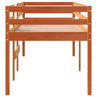 Hoogslaper massief grenenhout wasbruin 75x190 cm 5