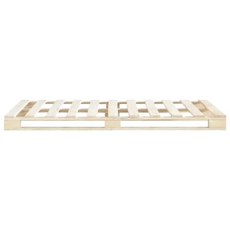 Bedframe pallet massief grenenhout 200x200 cm 3