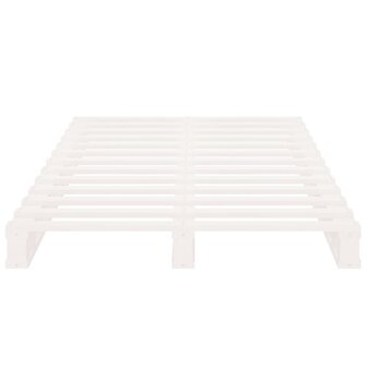 Palletbed massief grenenhout wit 90x200 cm 5
