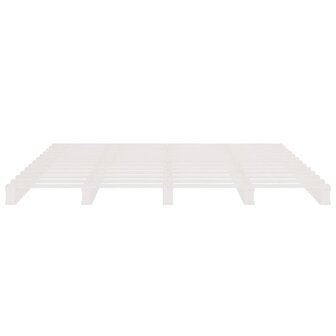 Palletbed massief grenenhout wit 120x200 cm 5