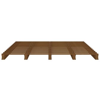 Palletbed massief grenenhout honingbruin 120x200 cm 5