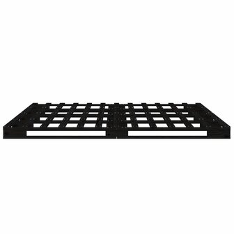 Palletbed massief grenenhout zwart 120x200 cm 6