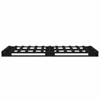 Palletbed massief grenenhout zwart 75x190 cm 6