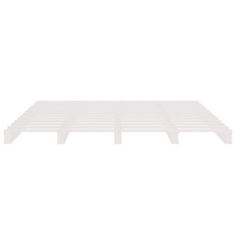 Palletbed massief grenenhout wit 120x190 cm 5