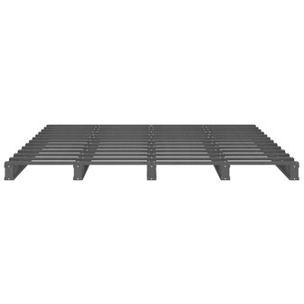 Palletbed massief grenenhout grijs 140x190 cm 5