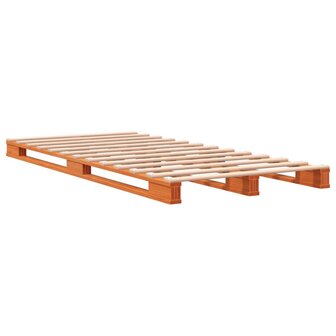 Palletbed massief grenenhout wasbruin 90x200 cm 3