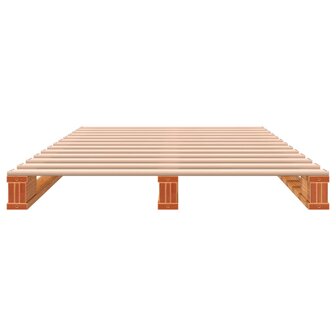 Palletbed massief grenenhout wasbruin 90x200 cm 4