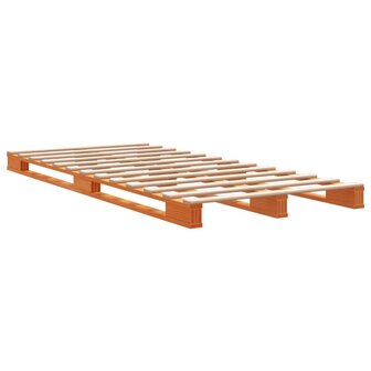 Palletbed massief grenenhout wasbruin 90x200 cm 6