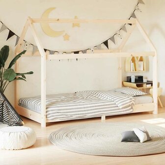 Kinderbedframe massief grenenhout 70x140 cm 1