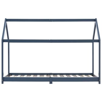 Kinderbedframe massief grenenhout grijs 90x200 cm 3