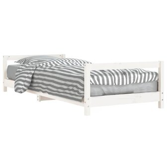 Kinderbedframe 80x200 cm massief grenenhout wit 2