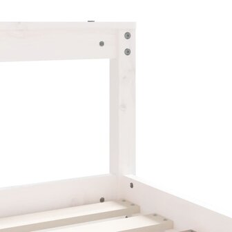 Kinderbedframe 70x140 cm massief grenenhout wit 7