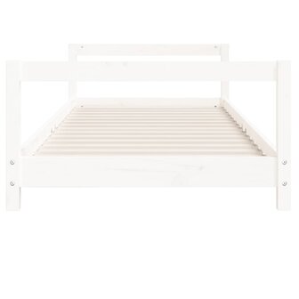 Kinderbedframe 80x160 cm massief grenenhout wit 4
