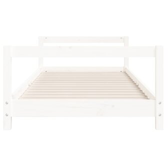 Kinderbedframe 90x190 cm massief grenenhout wit 4