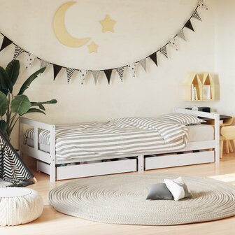 Kinderbedframe met lades 80x200 cm massief grenenhout 1
