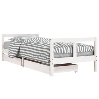 Kinderbedframe met lades 80x200 cm massief grenenhout 2