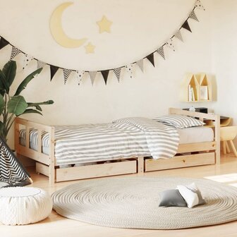 Kinderbedframe 90x200 cm massief grenenhout 1