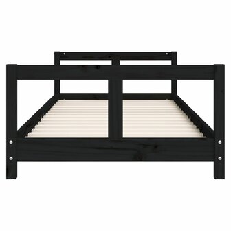 Kinderbedframe 80x200 cm massief grenenhout zwart 4