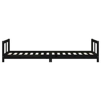Kinderbedframe 80x200 cm massief grenenhout zwart 5