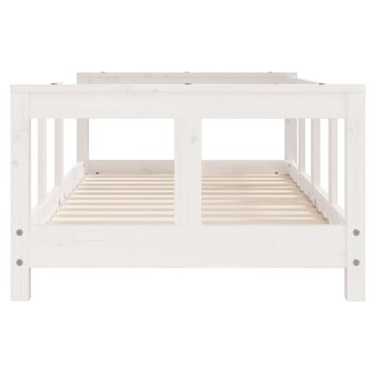 Kinderbedframe 70x140 cm massief grenenhout wit 4