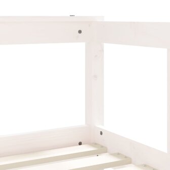 Kinderbedframe 70x140 cm massief grenenhout wit 8