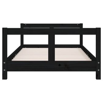 Kinderbedframe 80x160 cm massief grenenhout zwart 4