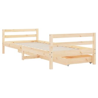 Kinderbedframe met lades 80x200 cm massief grenenhout 7