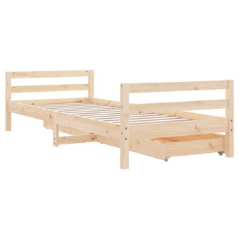 Kinderbedframe met lades 90x190 cm massief grenenhout 7