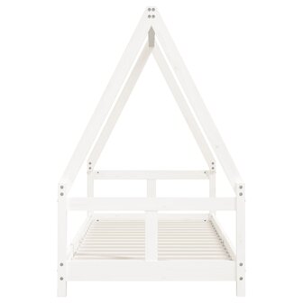 Kinderbedframe 80x200 cm massief grenenhout wit 4