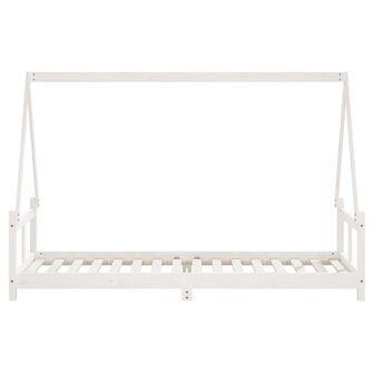 Kinderbedframe 80x200 cm massief grenenhout wit 5