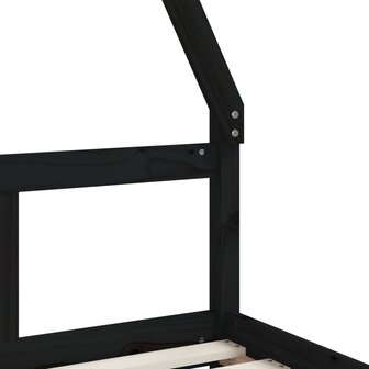 Kinderbedframe 80x200 cm massief grenenhout zwart 7