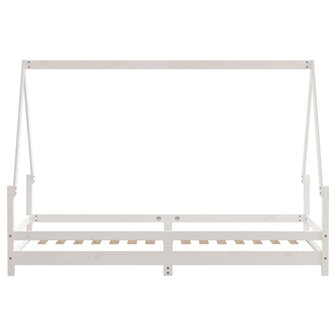 Kinderbedframe 80x200 cm massief grenenhout wit 5