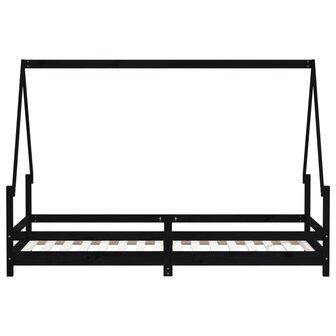Kinderbedframe 80x200 cm massief grenenhout zwart 5