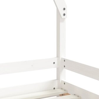 Kinderbedframe 90x200 cm massief grenenhout wit 7