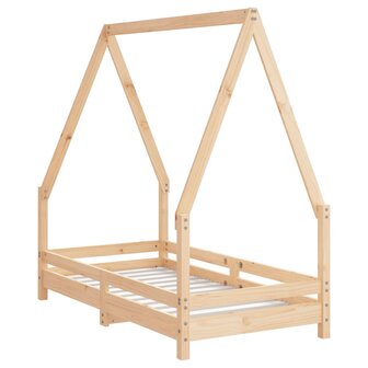 Kinderbedframe 70x140 cm massief grenenhout 3