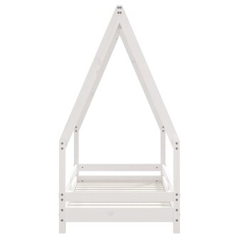 Kinderbedframe 70x140 cm massief grenenhout wit  4