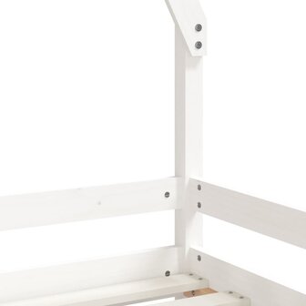 Kinderbedframe 70x140 cm massief grenenhout wit  7