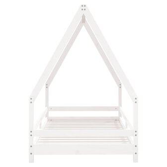 Kinderbedframe 90x190 cm massief grenenhout wit 4