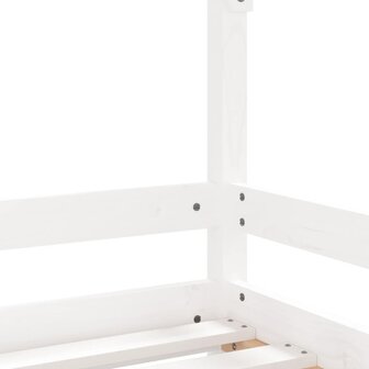 Kinderbedframe 90x190 cm massief grenenhout wit 7