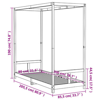 Kinderbedframe 80x200 cm massief grenenhout 9