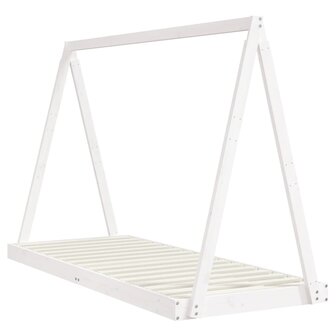 Kinderbedframe 80x200 cm massief grenenhout wit 3