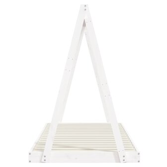 Kinderbedframe 90x200 cm massief grenenhout wit 5