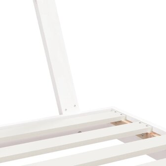 Kinderbedframe 90x200 cm massief grenenhout wit 7